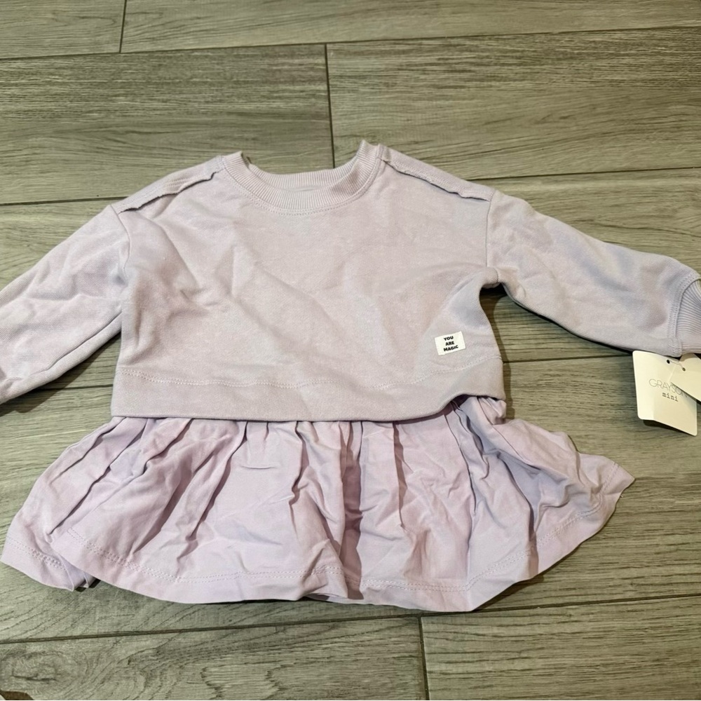 Grayson Mini Long Sleeve Dresses with Ruffled Skirt
